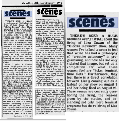 liza fired wbai the village voice 1972.jpg liza fired wbai the village voice 1972.jpg